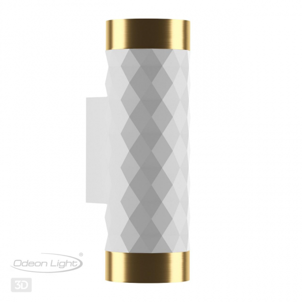 4286/2W HIGHTECH ODL22 283 белый/золотистый/металл Настенный светильник IP20 LED GU10 max 2*10W AD ASTRUM, изображение 5