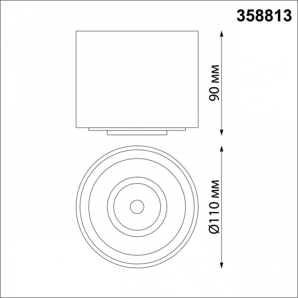 358813 OVER NT21 219 белый Светильник накладной светодиодный IP20 LED 18W 1600Лм 4000K 220V GESSO, изображение 8