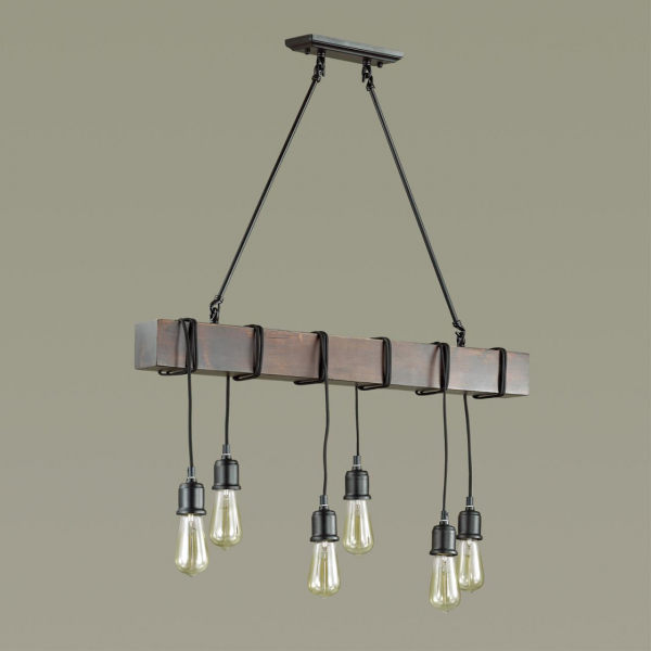 3740/6 LOFTI LN19 229 черный Люстра E27 6*60W 220V KLAUS, изображение 2