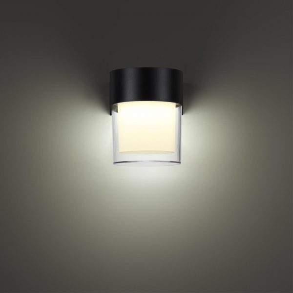 359297 STREET NT24 000 черный Светильник ландшафтный настенный IP65 LED 5W 4000K 175-265V OPAL, изображение 2