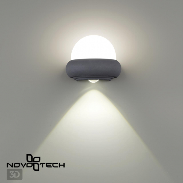358566 STREET NT21 379 темно-серый Ландшафтный настенный светильник IP54 LED 4000K 7W 85-265V CALLE, изображение 4