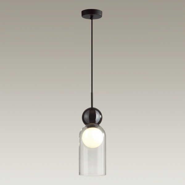5022/1 MODERN ODL23 337 черный/прозрачный/белый матовый металл/стекло Подвес G9 LED 5W BLACKY, изображение 3