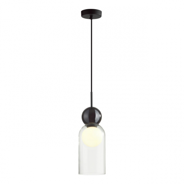 5022/1 MODERN ODL23 337 черный/прозрачный/белый матовый металл/стекло Подвес G9 LED 5W BLACKY, изображение 2