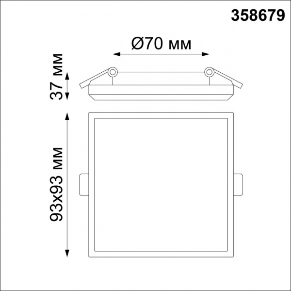 358679 SPOT NT21 332 белый Светильник встраиваемый влагозащищенный IP54 LED 4000K 8W 100-240V PANDORA, изображение 2