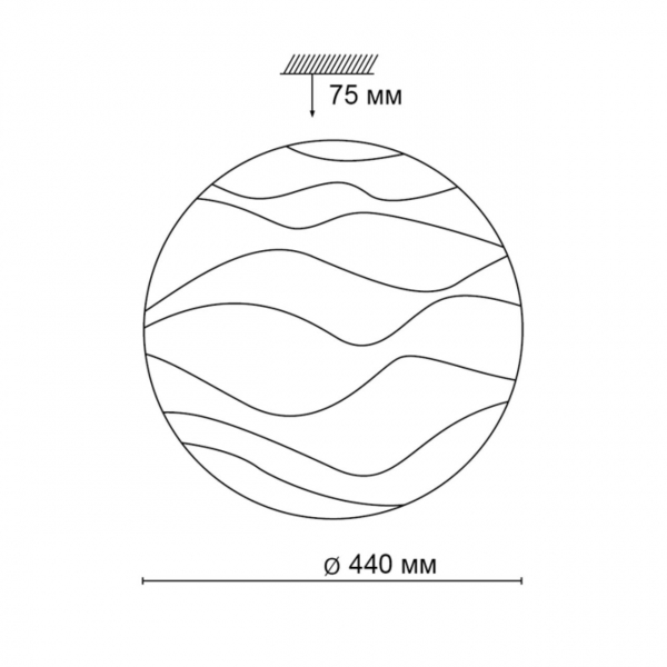 2090/DL PALE SN 067 Светильник пластик/белый LED 48Вт 3000-6300K D440 IP43 пульт ДУ ERICA, изображение 5