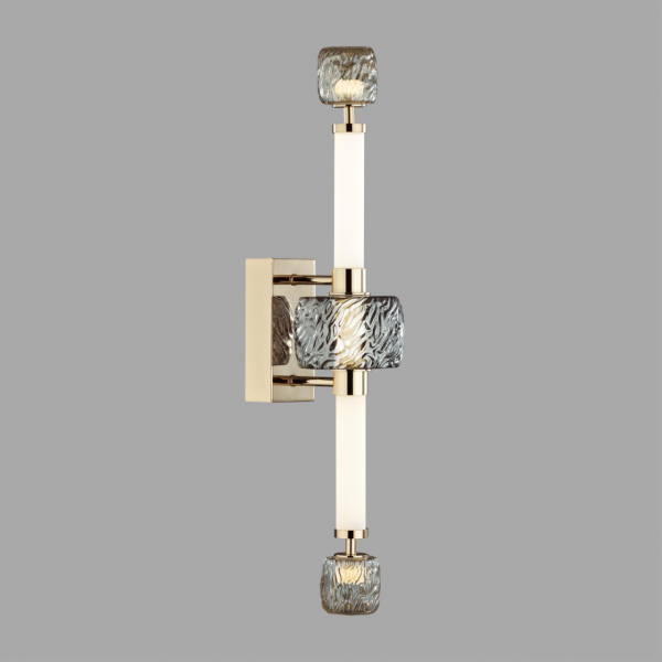 5426/28WL L-VISION ODL_EX24 21 золотой/белый/дымчатый/коньячный/металл/стекло/акрил Бра LED 28W 3000K KLIFF, изображение 3