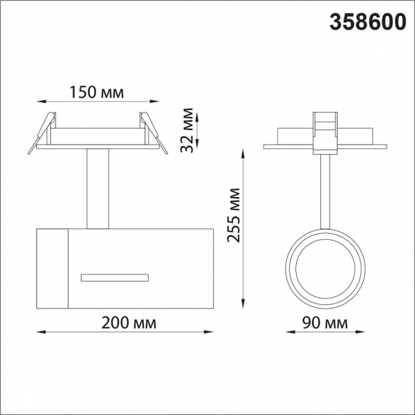 358600 SPOT NT21 254 белый Светильник встраиваемый светодиодный IP20 LED 4000K 30W 175-245V DEP, изображение 4