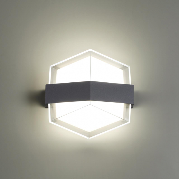 358575 STREET NT21 380 темно-серый Ландшафтный настенный светильник IP54 LED 4000K 12W 85-265V KAIMAS, изображение 2