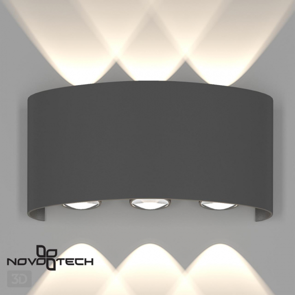 358460 STREET NT20 376 темно-серый  Ландшафтный настенный светильник IP54 LED 4000K 6W 85-265V CALLE, изображение 5