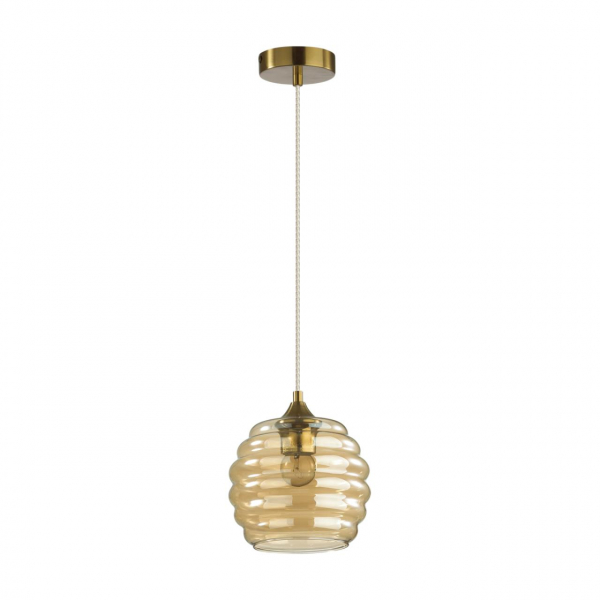 5285/1 SUSPENTIONI LN23 206 латунь, янтарный Подвес E27 1*40W 220V MONTY