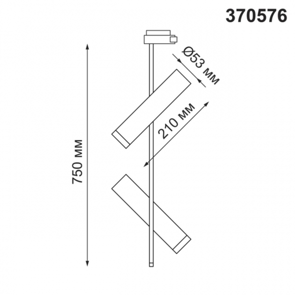 370576 PORT NT19 081 белый Светильник трековый однофазный трехжильный IP20 GU10 2*50W 220V BATRA, изображение 3