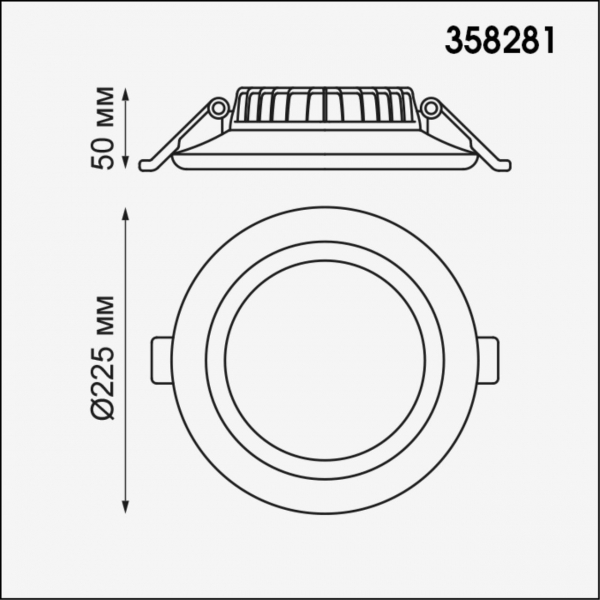 358281 SPOT NT19 300 белый Встраиваемый светильник IP20 LED 4000K 32W 85-265V JOIA, изображение 3