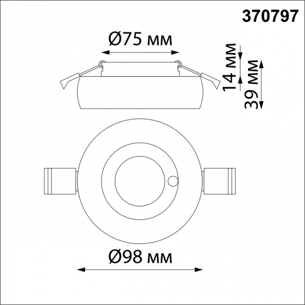 370797 SPOT NT21 335 белый/белый Светильник встраиваемый влагозащищенный IP44 GU10 50W 220V WATER, изображение 4
