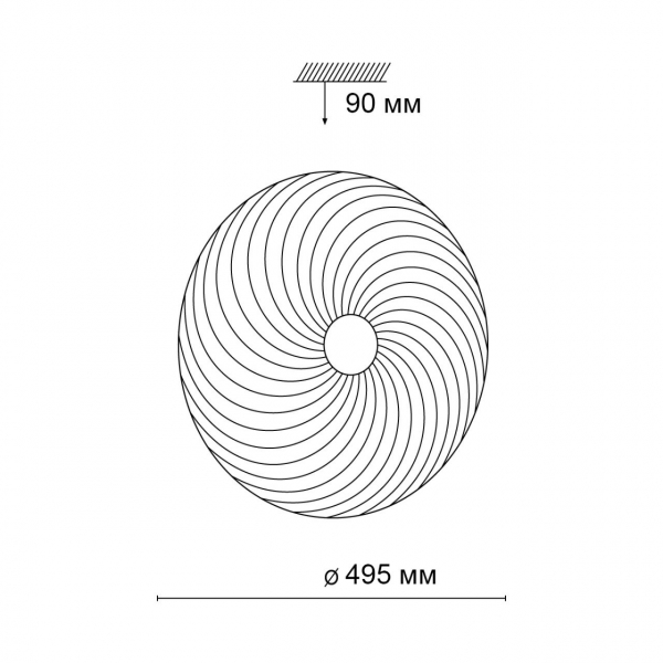 3060/EL PALE SN 048 Светильник пластик/белый LED 72Вт 3000-6300К D495 IP43 пульт ДУ FLORSA, изображение 5