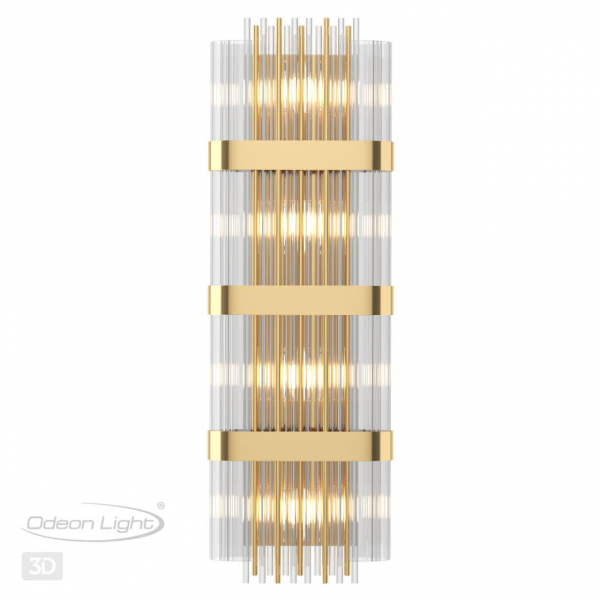 4853/4W HALL ODL_EX21 93 золото/стекло Настенный светильник E14 4*40W высота 810см EMPIRE, изображение 7
