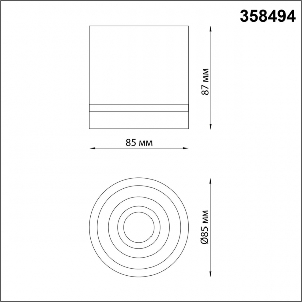 358494 OVER NT20 235 золото Светильник накладной IP20 LED 4000K 12W 220V ARUM, изображение 4