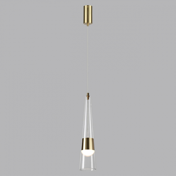 5043/12L L-VISION ODL24 301 глянц.золото/прозрачный/металл/стекло Подвес LED 12W 3000K 1334Лм LUMP, изображение 3