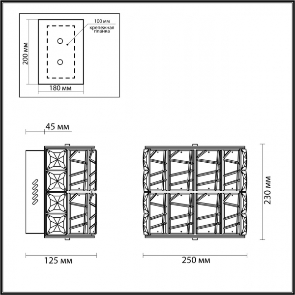 5071/32WL HALL ODL24 493 золото/прозрачный/металл/хрусталь/стекло Бра LED 15W 3700K VERSION, изображение 5