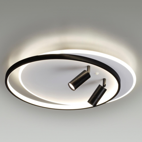 5603/75CL LEDIO LN23 084 белый, черный Люстра потолочная LED диммир. с ДУ 75W 3000-6000К 6117Лм 220V NAOKO, изображение 2