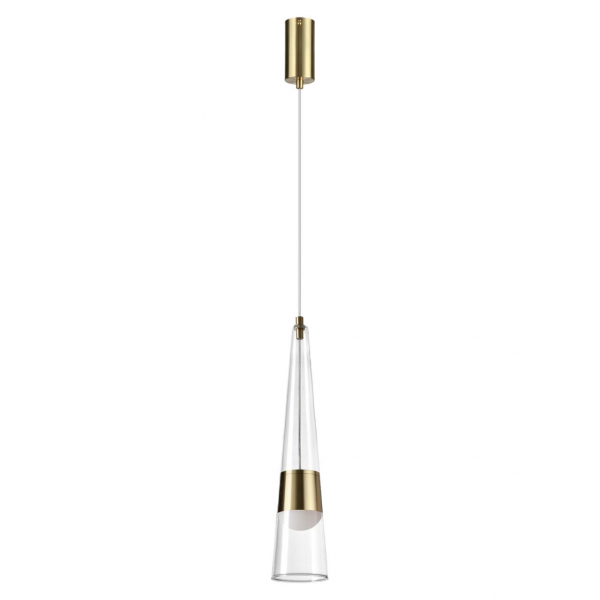 5043/12L L-VISION ODL24 301 глянц.золото/прозрачный/металл/стекло Подвес LED 12W 3000K 1334Лм LUMP