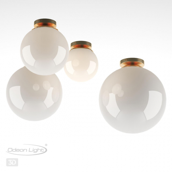 4248/1C HIGHTECH ODL21 271 золотист/металл/белый/акрил Потолочный светильник IP44 E27 LED max 9W BOSCO, изображение 5