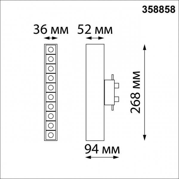 358858 PORT NT22 115 белый Светильник трековый однофазный трехжильный IP20 LED 4000K 16W 220V ITER, изображение 4