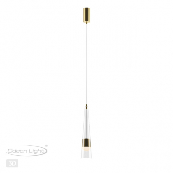 5043/12L L-VISION ODL24 301 глянц.золото/прозрачный/металл/стекло Подвес LED 12W 3000K 1334Лм LUMP, изображение 5