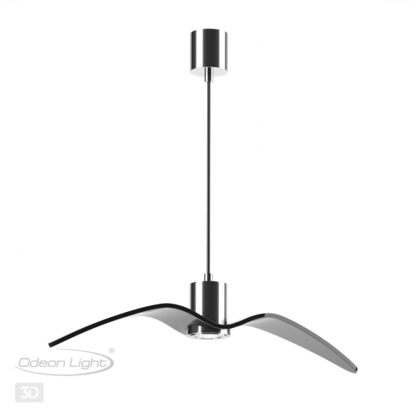 4901/1B PENDANT ODL22 289 чёрный/хром/стекло Подвес GU10 1*5W BIRDS, изображение 7
