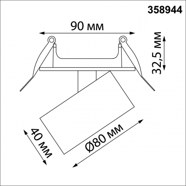 358944 SPOT NT22 266 черный Светильник встраиваемый светодиодный IP20 LED 4000К 18W 220V EDDY, изображение 7