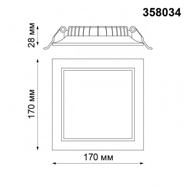 358034 SPOT NT19 302 белый Встраиваемый светильник IP20 LED 4100К 20W 220V LUNA, изображение 3