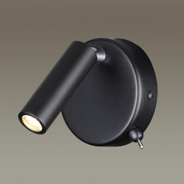 5220/3WL LEDIO LN22 093 черный Бра с выкл. LED 3W 3000K 330Лм  220V CHASE, изображение 2