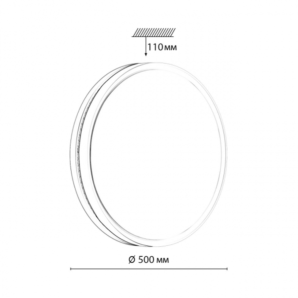 7668/EL COLOR SN 98 Светильник пластик/темно-кор. LED 70Вт 3000-6000К D500 IP43 пульт ДУ NOHAVA BROWN, изображение 6