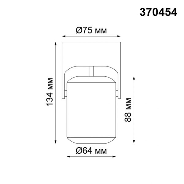 370454 OVER NT19 259 белый Накладной светильник IP20 GU10 50W 220V PIPE, изображение 3