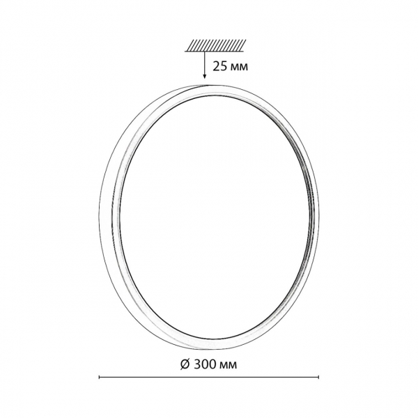 7661/24L MITRA LED SN 56 Светильник пластик/белый LED 24Вт 3000/4000K D300 IP40 OMEGA WHITE, изображение 12