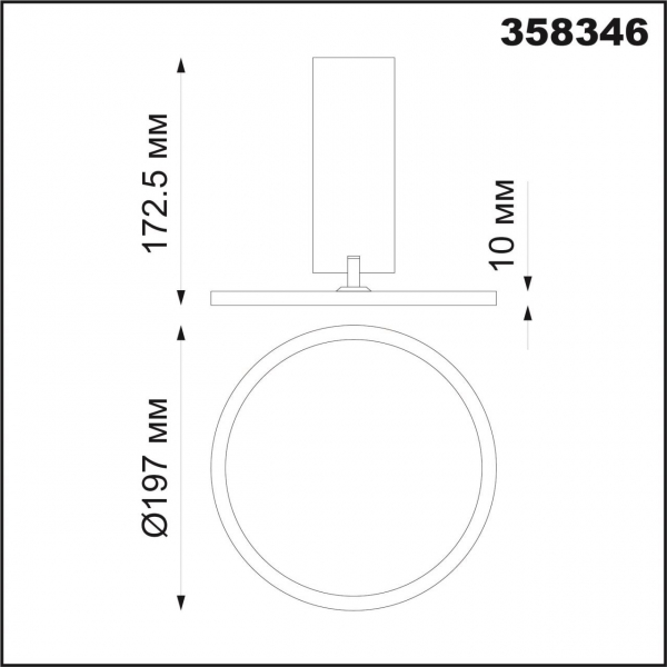 358346 OVER NT20 224 черный Светильник накладной IP20 LED 4000K 18W 85-265V HAT, изображение 5
