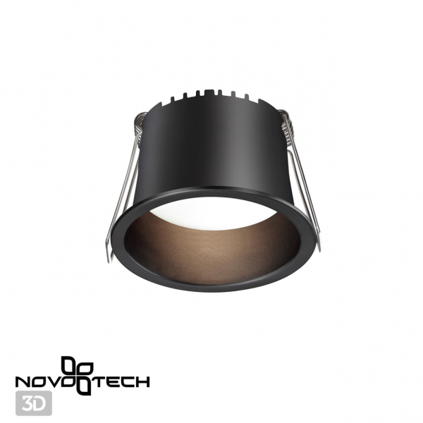 359233 SPOT NT23 282 черный Светильник встраиваемый светодиодный IP20 LED 6W 220V 360Лм 3000К TRAN, изображение 6
