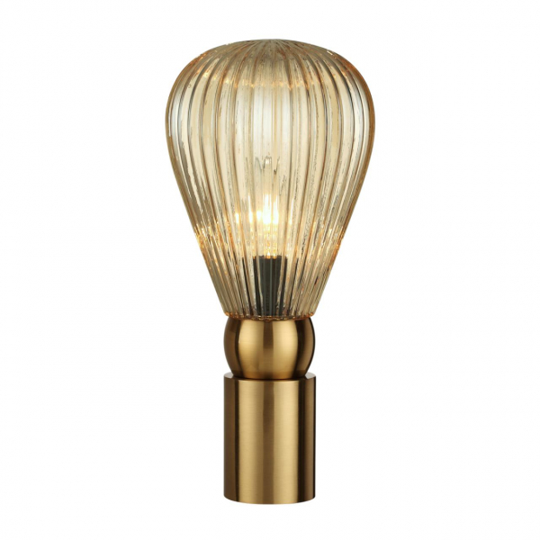 5402/1T MODERN ODL_EX23 61 золотой/янтарный/металл/стекло Настольная лампа E14 1*40W ELICA, изображение 2