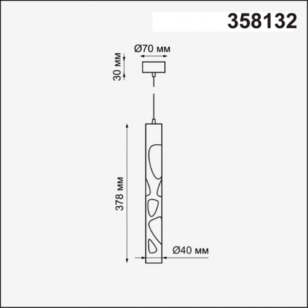 358132 OVER NT19 226 черн Накладной светильник, длина провода 1м IP20 LED 4000K 20W 160 - 265V ARTE, изображение 3