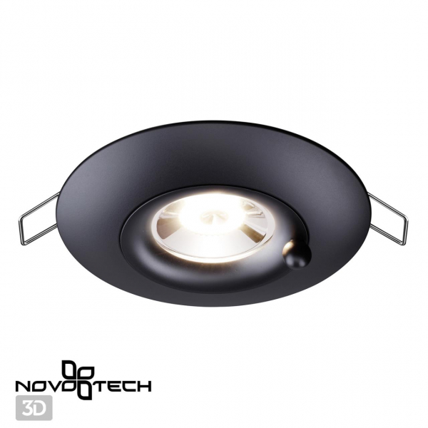 370792 SPOT NT21 335 черный Светильник встраиваемый влагозащищенный IP44 GU10 50W 220V WATER, изображение 3