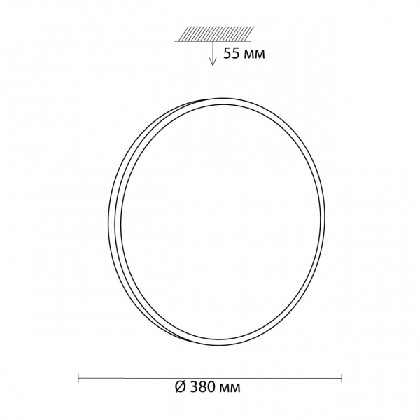 3012/DL TAN SN 158 Светильник пластик/черный LED 48Вт 3000-6500K D380 IP43 пульт ДУ/ LampSmart SMALLI, изображение 5