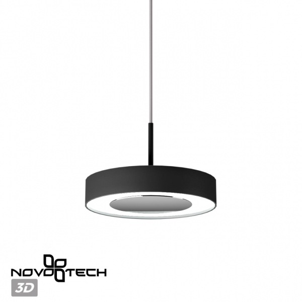 359281 OVER NT23 193 черный Светильник накладной светодиодный IP20 LED 18W 85-265V 1350Лм 3000К MIRROR, изображение 6