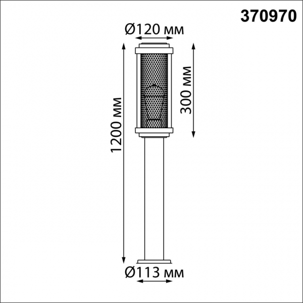 370970 STREET NT24 000 черный Светильник ландшафтный IP54 E27 max 25W 220-240V MATRIX, изображение 5
