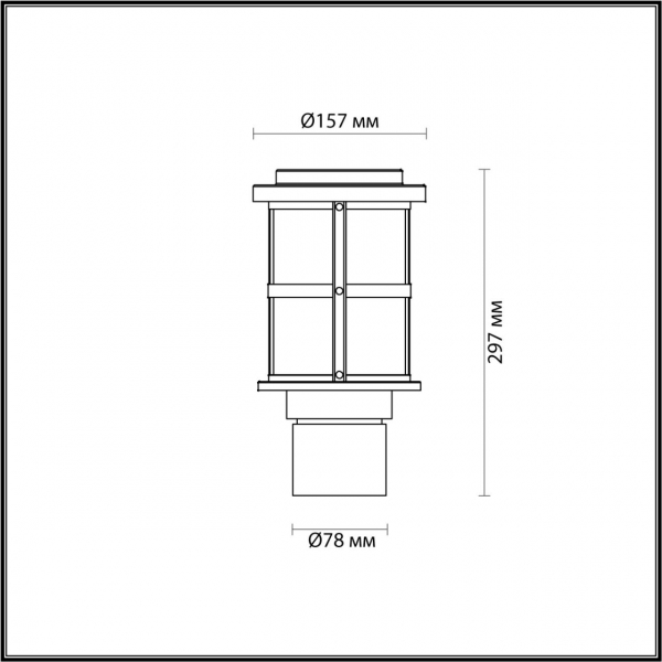 4964/1A NATURE ODL22 641 черный/стекло Ландшафтный светильник на базу E27 1*60W IP44 MAGUS, изображение 6
