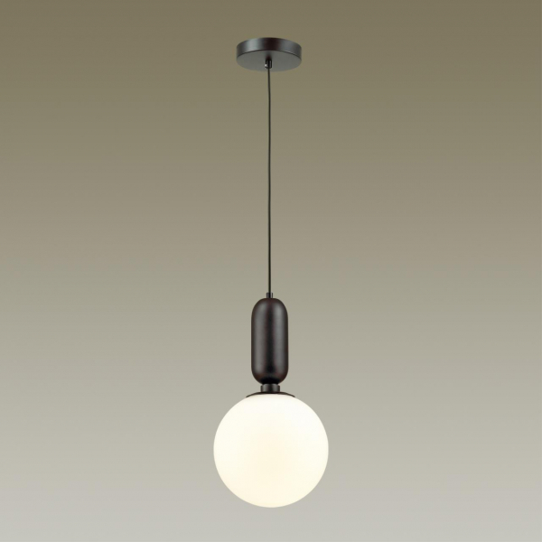 4668/1 PENDANT ODL20 346 черный/белый Подвес E27 1*40W (тип лампы СВЕЧА) 220V OKIA, изображение 3