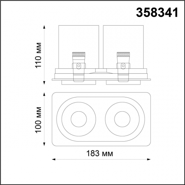 358341 SPOT NT19 281 белый/черный Встраиваемый светильник IP20 LED 3000К 24W 220V LANZA, изображение 3