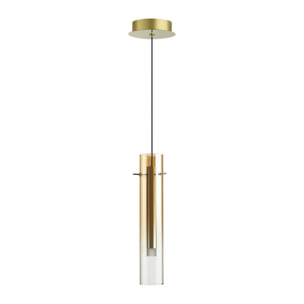 5062/5LB PENDANT ODL24 317 золотой/янтарный/металл/стекло Подвес LED 5W 3000K SHINY