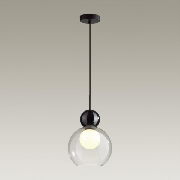 5021/1 MODERN ODL23 337 черный/прозрачный/белый матовый металл/стекло Подвес G9 LED 5W BLACKY, изображение 3