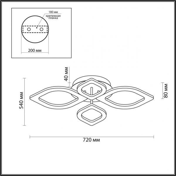 Люстра 4582/99CL HONEY LED 116W 3000-6000K никель, изображение 3