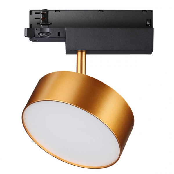 358760 PORT NT21 148 матовое золото Трехфазный трековый светодиодный светильник IP20 LED 24W 4000K 2100Лм 100-265V PROMETA, изображение 4