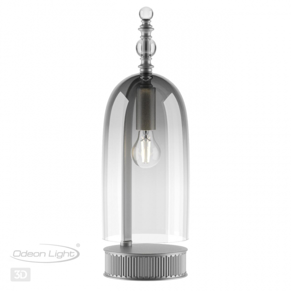 4882/1T NEO ODL_EX22 61 серебристый/дымчатый/стекло Настольная лампа E14 1*40W BELL, изображение 7